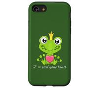 Ich stähle dein Herz, cute frog king with heart and crown Case for iPhone SE (2020) / 7/8