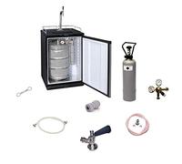 ich-zapfe.de Kegerator Complete set - KEG beer refrigerator up to 50L KEGs - incl. dispensing column Elegant and compensator tap, KEG:NC Adapter