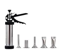 iChase 1.5LB Large Capacity Jerky Gun Kit, Stainless Steel Beef Jerky Gun, Sausage Gun with 5 Stainless Steel Nozzles