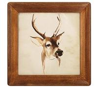 icheesday 10x10 Wooden Picture Frames, Rustic Square Photo Frame Made of Solid Wood and Plexiglass for Wall Hanging and Table Standing (Brown)