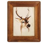 icheesday 6x8 Wood Picture Frames, Rustic Photo Frame with Real Glass Front,Wall Hanging and Tabletop Standing,Vertical or Horizontal Display (Brown)