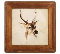 icheesday 8x8 Picture Frames, Rustic Wooden Square Photo Frame with Real Glass Front,Wall and Tabletop (Brown)