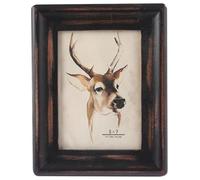 icheesday Rustic Picture Frame 5x7,Table Top or Wall Hanging Photo Frames with Glass Front 7 by 5(Black)