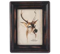 icheesday Rustic Picture Frame 5x7,Table Top or Wall Hanging Photo Frames with Glass Front 7 by 5(Black)