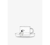 Ichendorf Ichendorf Dogs Dalmation Borosilicate-Glass Tea Cup and Saucer Set Multicolor