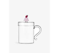 Ichendorf Ichendorf Patisserie Charlotte Raspberry Borosilicate-Glass Mug With Lid Multicolor
