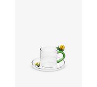 Ichendorf Ichendorf Snail Glass Coffee Cup and Saucer Set