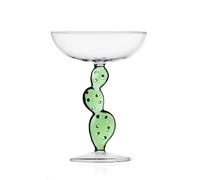 Ichendorf Milano Champagne Cup, Green Cactus, Desert Plants Collection, 30 cl, Borosilicate Glass, Handmade