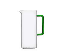 Ichendorf Milano Clear jug with Green Handle Tube Color Collection