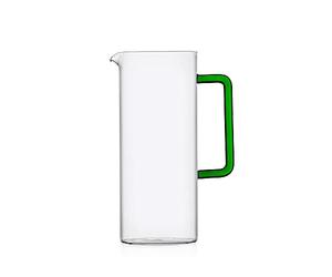 Ichendorf Milano Clear jug with Green Handle Tube Color Collection