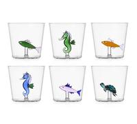 Ichendorf Milano Set of 6 Tumblers New Marine Garden Collection, 35 cl, Borosilicate Glass, Handmade
