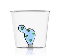 Ichendorf Milano Tumbler Cactus Blu | Desert Plants Collection | 35 orosilicate Glass | Handmade