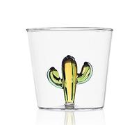 Ichendorf Milano Tumbler Cactus Green/Amber | Desert Plants Collection | 35cl | Borosilicate Glass | Handmade