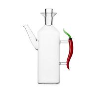 Ichendorf Milano Vegetables Collection Oil Bottle with Chilli Handle, 45 cl, Borosilicate Glass, Handmade
