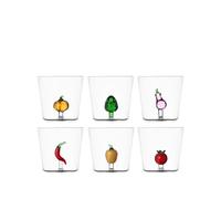 Ichendorf Milano Vegetables glass tumblers (set of six) - Neutrals One Size