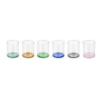 Ichendorf Set of 6 Borosilicate Glass Tumblers, Assorted Colours