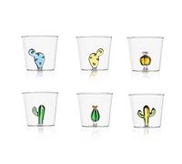 Ichendorf Set of 6 Decorative Water Glasses Cactus Desert Plants