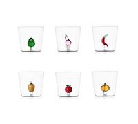 Ichendorf Vegetables Set of 6 Assorted Borosilicate Glass Tumblers