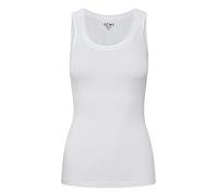 ICHI IHZOLA to Women's Basic Short Sleeve Shirt with Patch Edges Slim Fit, White (10100), XXL