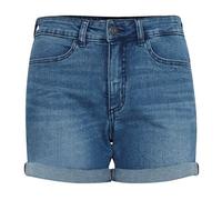 ICHI Twiggy Denim Shorts Jeans Stretch Turn Ups Pockets RRP £39.94 BNWT Blue