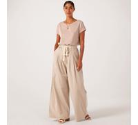 ICHI Unity Trouser with Rope Belt TAUPE SIZE 10