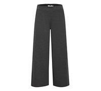 ICHI Women's IHKATE SUS Wide PA Casual Pants, 200319/Dark Grey Melange, L