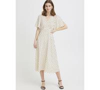 ICHI Zabby Elbow Sleeve Dress WHITE AMAZONITE