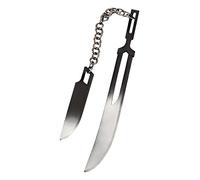 Ichigo Bankai Sword Keychain - Zangetsu and Tensa Zangetsu Charm - Anime Gift for Kids Teens Women Men Fans, The Dual Zangetsu Blades, One size