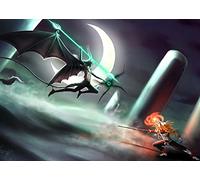 Ichigo vs Ulquiorra Bleach Japanese Manga Anime Moon Night Print Poster Wall Art Picture A4 +