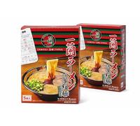 ICHIRAN Hakata Thin Straight Ramen, Tonkotsu Pork Bone Soup, 2 × 5 Servings (10 Servings Total), Japanese Instant Ramen, Made in Japan