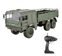 Ichlovdu RTR RC Truck Military Army Truck Complete Kit Off Road Truck 1:16 Q64 6WD 2.4G Remote Control Model Simulation Transporter Green Gifts for Boys and Men