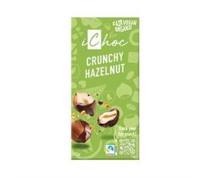 iChoc Crunchy Hazelnut Chocolate Vegan Organic 80g