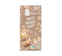 iChoc White Nougat Crisp Chocolate Vegan Organic 80g