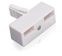 iChoose Limited BT Splitter Telephone Adapter/Male - 2x Female/Double Socket Landline Phone Plug/White/BT Landline Plug