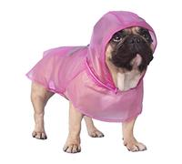 iChoue Dog Raincoat Packable Waterproof Adjustable with Reflective Straps Lightweight Rain Jacket Poncho for English Bulldog Labrador Golden Retriever (Pink, XL)