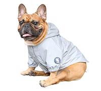 iChoue Dog Reflective Safety Jackets Waterproof Raincoat Are All Made Up of High Reflection Fabric Keep Dogs Visible Safe at Night for English Bulldog Boston Terrier - Silvery/Size XL