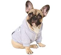 iChoue English Bulldog Clothes Hoodies For Dogs French Frenchie Pug English Boston Terrier Bully Pitbull Corgi Sweatshirt Sweater Clothing - Grey/XXLarge