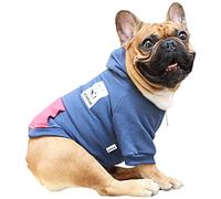 iChoue English Bulldog Clothes Hoodies For Dogs French Frenchie Pug English Boston Terrier Bully Pitbull Corgi Sweatshirt Sweater Clothing - Navy/XXLarge