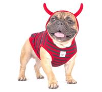 iChoue Fire Ant Dog Halloween Costumes Hoodies Clothes for Medium Dogs Boy Girl for French Bulldog Cold Weather Winter Coats Hoodies Frenchie English Pug Pitbull Corgi Puppy - Red/XXLarge