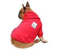 iChoue French Bulldog Frenchie Clothes Hoodies For Dogs Pug English Boston Terrier Bully Pitbull Corgi Sweatshirt Sweater Clothing Puppy - Dark Red/Small