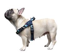 iChoue French Bulldog Harness Adjustable Padded Locked Buckle with Handle for Frenchie Pug English Boston Terrier Dogs, Shooting Stars, Medium
