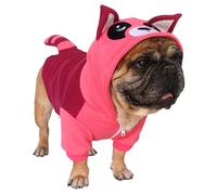 iChoue I am a French Bulldog Raccoon Halloween Costumes Clothes Hoodies for Medium Dogs Cold Weather Winter Coats Frenchie English Pug Pitbull Boston Terrier - Red, Large