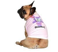 iChoue Pitbull Easter Bunny Costumes Shirts Rabbit Vest Tank Tops Clothes with 3D Butterfly Decor for Dogs French Bulldog Frenchie English Bully - Pink/Large Plus