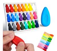 ICHOWHO 24 Colors Crayons for Kids,My First Jumbo Crayons for Toddlers with Easy-Grip,Easy-Grip Art Supplies,Safe and Mess-Free Coloring,Kids Non-Toxic Child,Toddler Safe Crayon Art Supplies