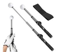 ICHOWHO Retractable Golf Swing Trainer - Adjustable Golf Swing Training Stick with Arm Band for Posture Correction, Speed Practice, Chipping Hitting Tempo Alignment Stick for Beginner Men Women Kids