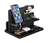 ICHOWHO Wooden Bedside Organiser for Men Perfect, Desk Organizer, and Nightstand Dock for Keys, Wallet, Phone, Glasses, and More Dad Birthday Nightstand Purse Father Graduation Male Idea