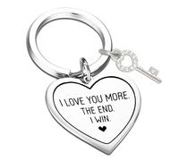 ichrati Adults Stocking Stuffers for Girlfriend Boyfriend Gift Birthday Present Ideas Husband Wife Gift for Her Him Anniversary Couple Souvenir Love You More The End I Win Key Ring