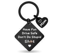 ICHRATI Boys Girls Easter Basket Stuffers Have Fun Drive Safe Don't Do Stupid Keychain for Son Daughter from Mom Funny 16th 17th 18th Birthday Gifts for Teen Boy Girl 16-18 Teenagers New Driver Gift,