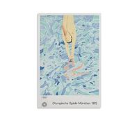ICHU David Hockney Olympics Poster Decorative Painting Canvas Wall Posters And Art Picture Print Modern Family Bedroom Decor Posters 16x24inch(40x60cm)