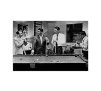 ICHU The Rat Pack Playing Pool Poster Decorative Painting Canvas Wall Posters And Art Picture Print Modern Family Bedroom Decor Posters 08x12inch(20x30cm)